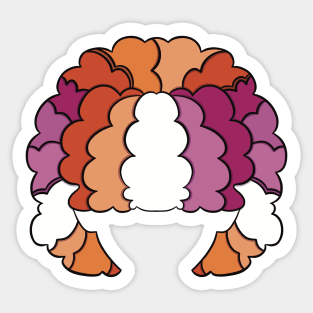 Afro hair discreet  Flag Sticker